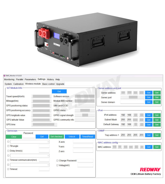 rack-mounted lithium battery pc software