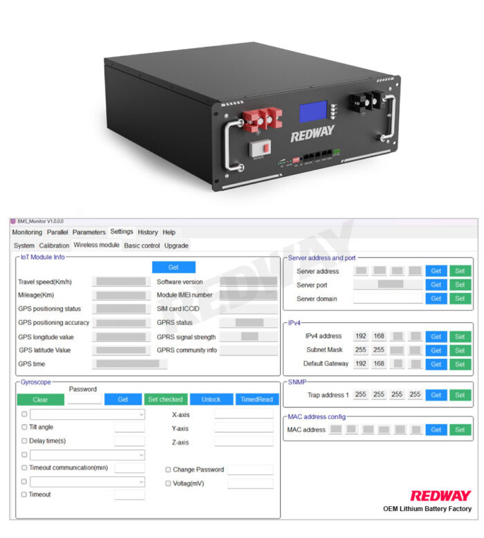 telecom rack-mounted lithium battery pc software