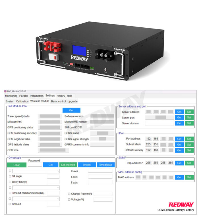 rack-mounted lithium battery software