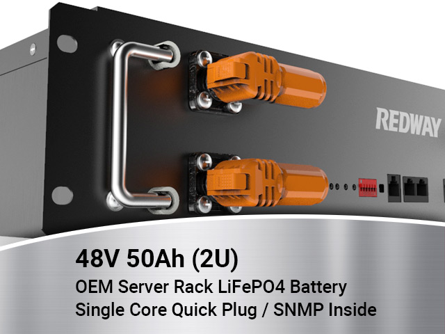 51.2v 48v 50ah lifepo4 sever rack battery 2u